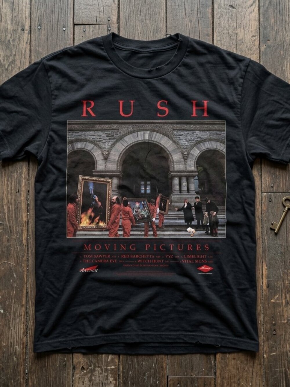 Vintage Rush Moving Pictures Band Tee Retro Progressive Rock Shirt